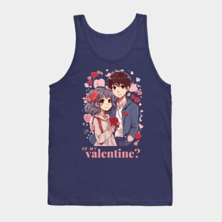 Be My Valentine Cute Couple 2 Tank Top